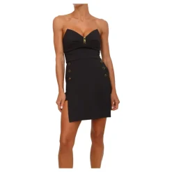 Abito a Bustier in Crêpe Leggero
