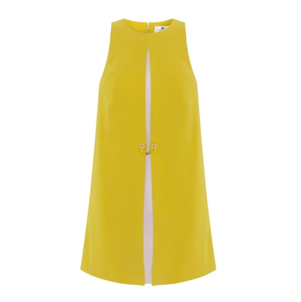 Abito a Sacchetto Bicolore Senza Maniche
