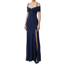 Abito da Sera Blu con Stile Corsetto