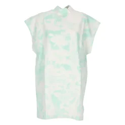 Abito in Jersey con Stampa Tie-Dye e Swoosh
