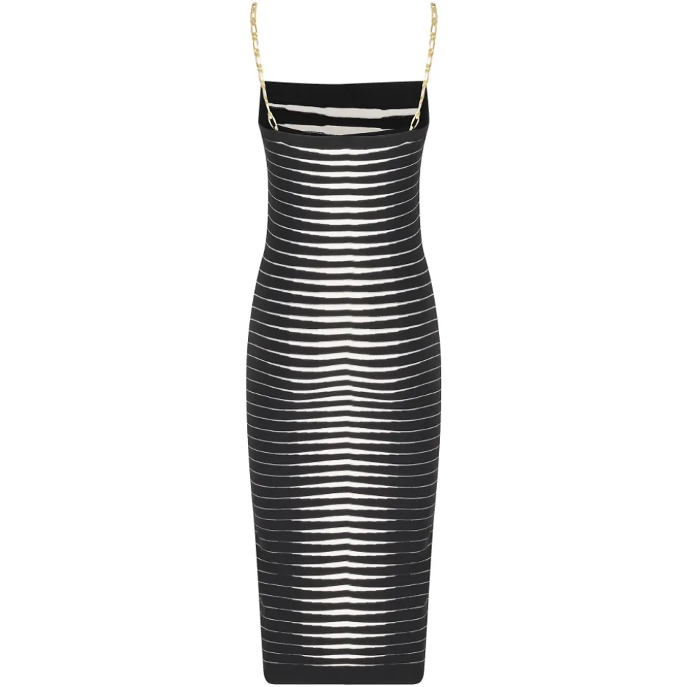 Abito in Maglia con Zebra Jacquard