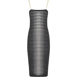 Abito in Maglia con Zebra Jacquard