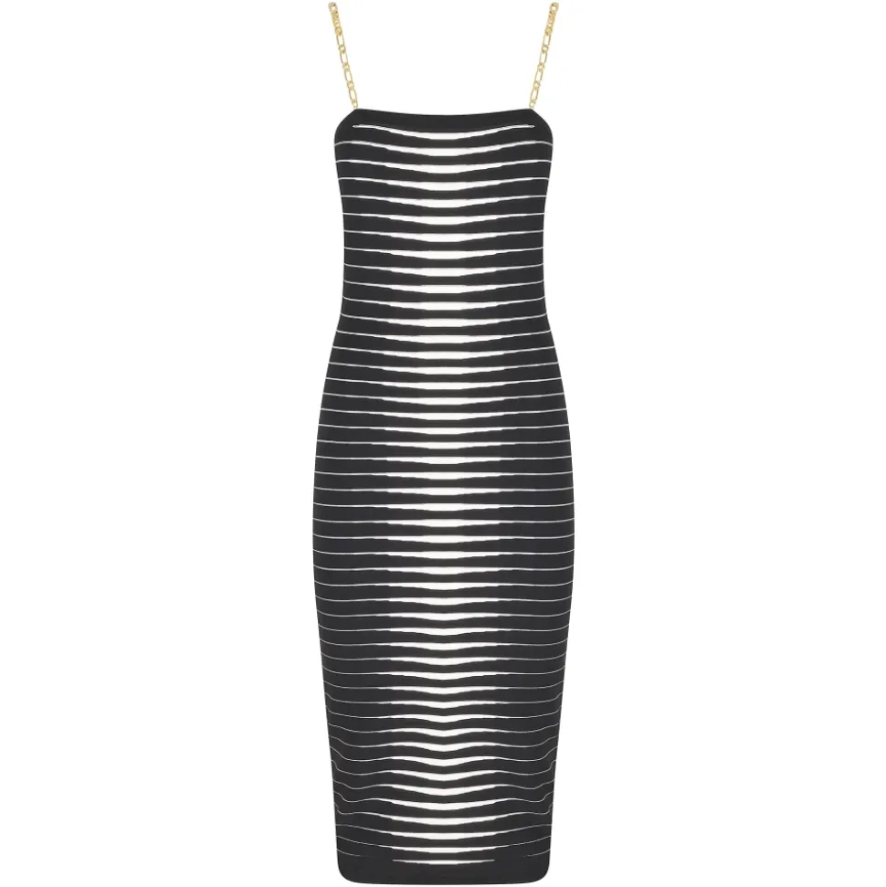Abito in Maglia con Zebra Jacquard