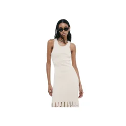 Abito Maxi in Viscosa con Frange