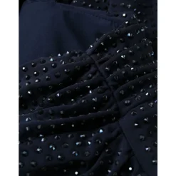 Abito Midi Blu con Tagli