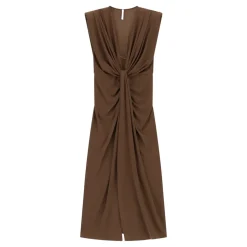 Abito Midi con Nodo Drappeggiato