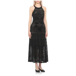 Abito Midi con Scollo all'Americana all'Uncinetto