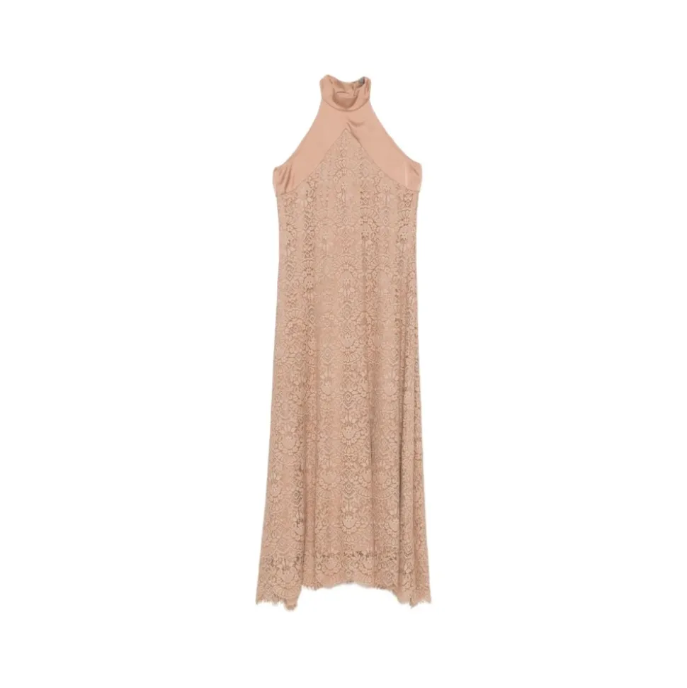 Abito midi in pizzo floreale