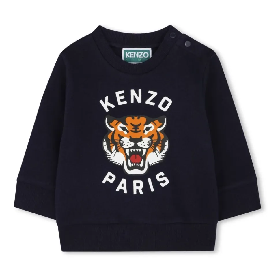 Abito Sportivo con Stampa Tigre Blu
