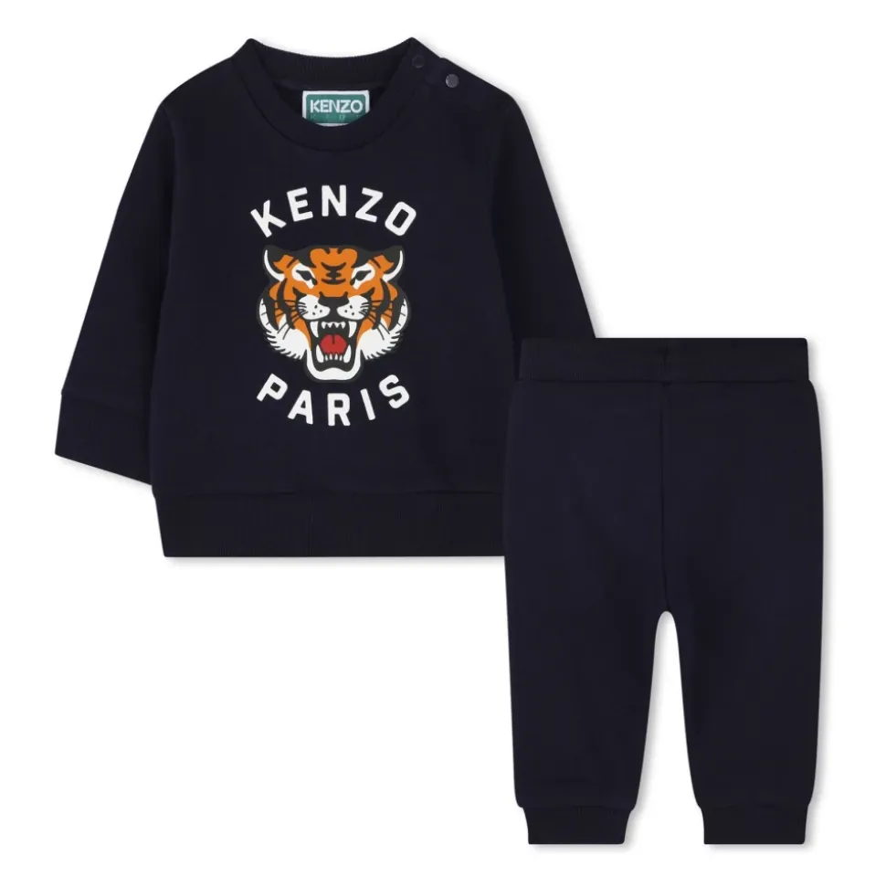Abito Sportivo con Stampa Tigre Blu