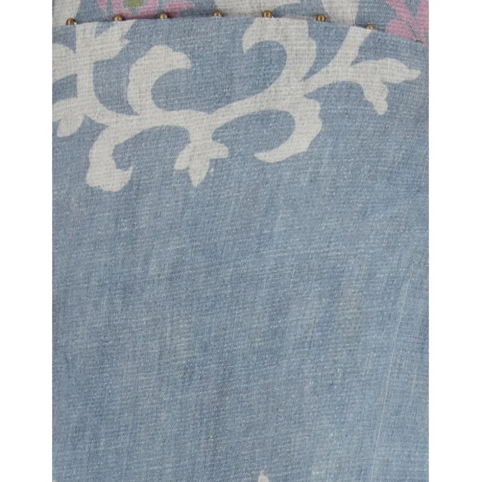 Adjustable Knot-Waist Long Linen Skirt