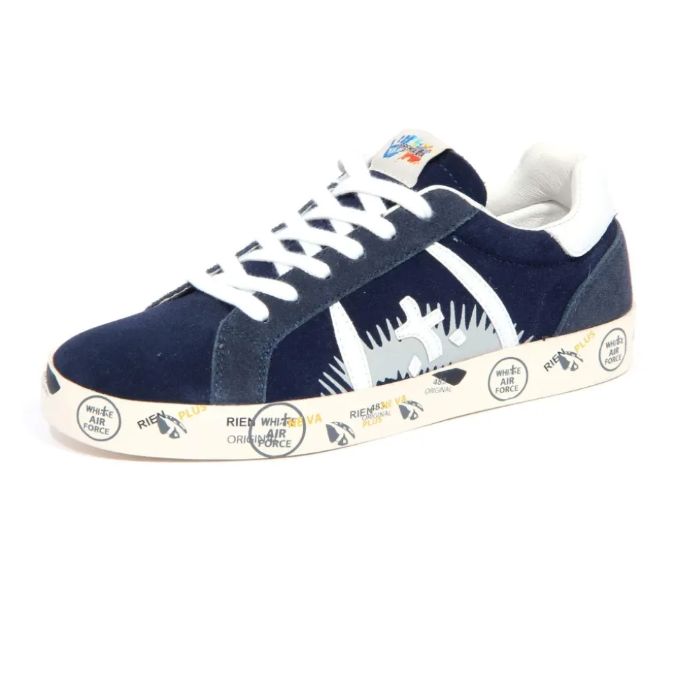 Andy Lace Scarpe Bambino in Camoscio Blu Navy