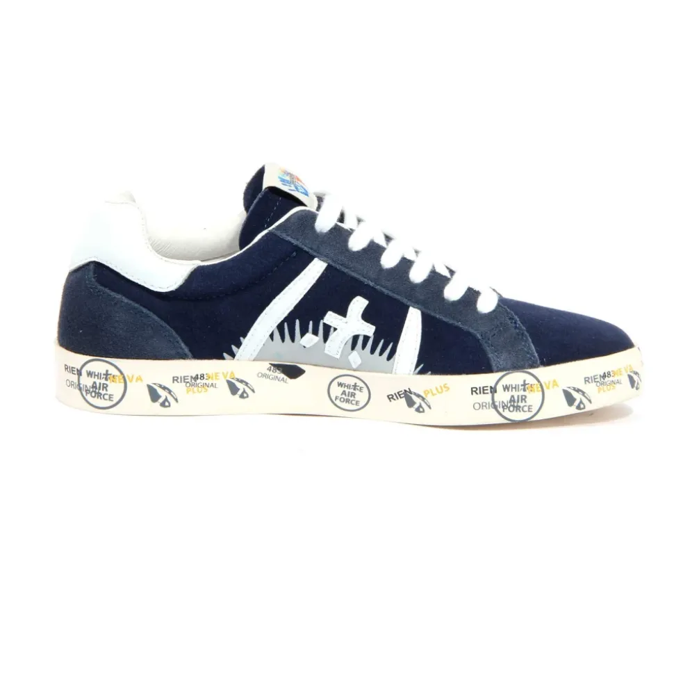 Andy Lace Scarpe Bambino in Camoscio Blu Navy