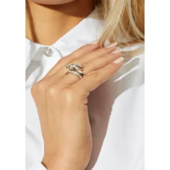 Anello con Cristalli Scintillanti