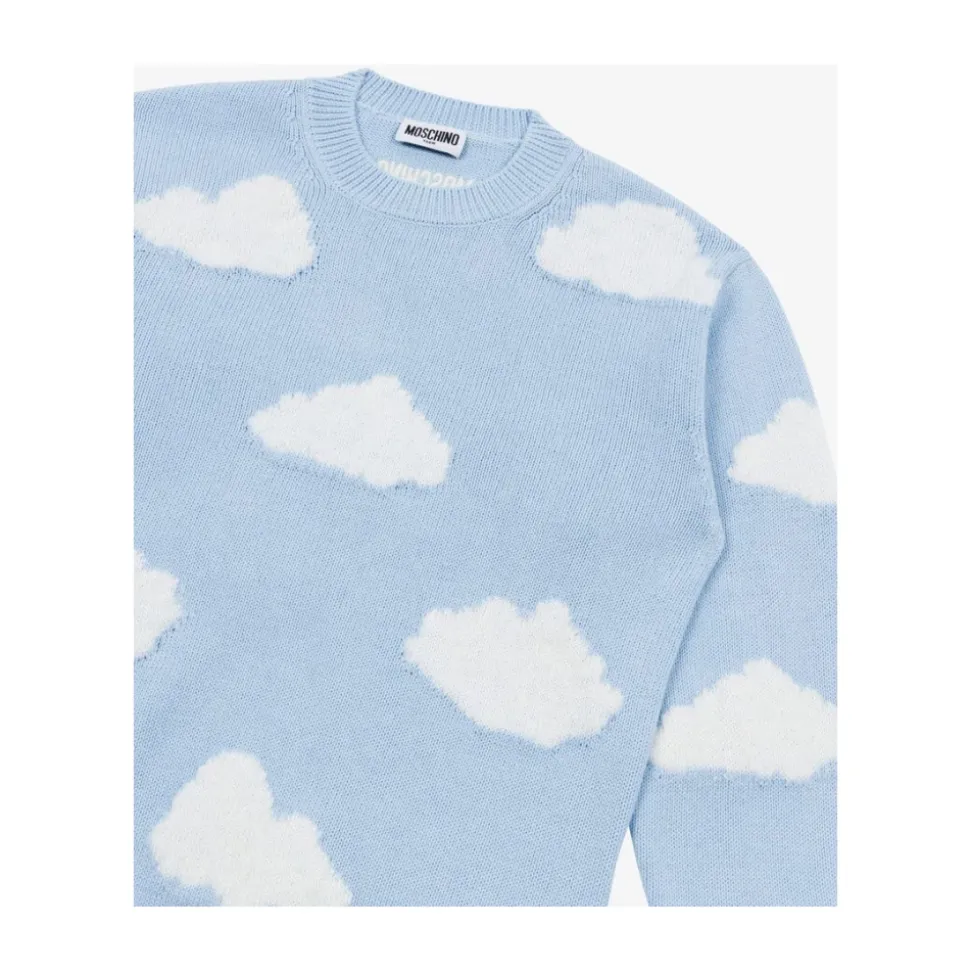 Archive Clouds jacquard cotton pullover