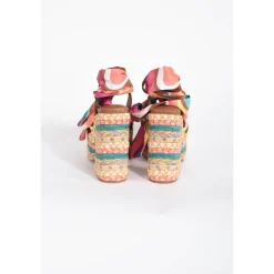 Arcobaleno Sciarpa Platform Sandali