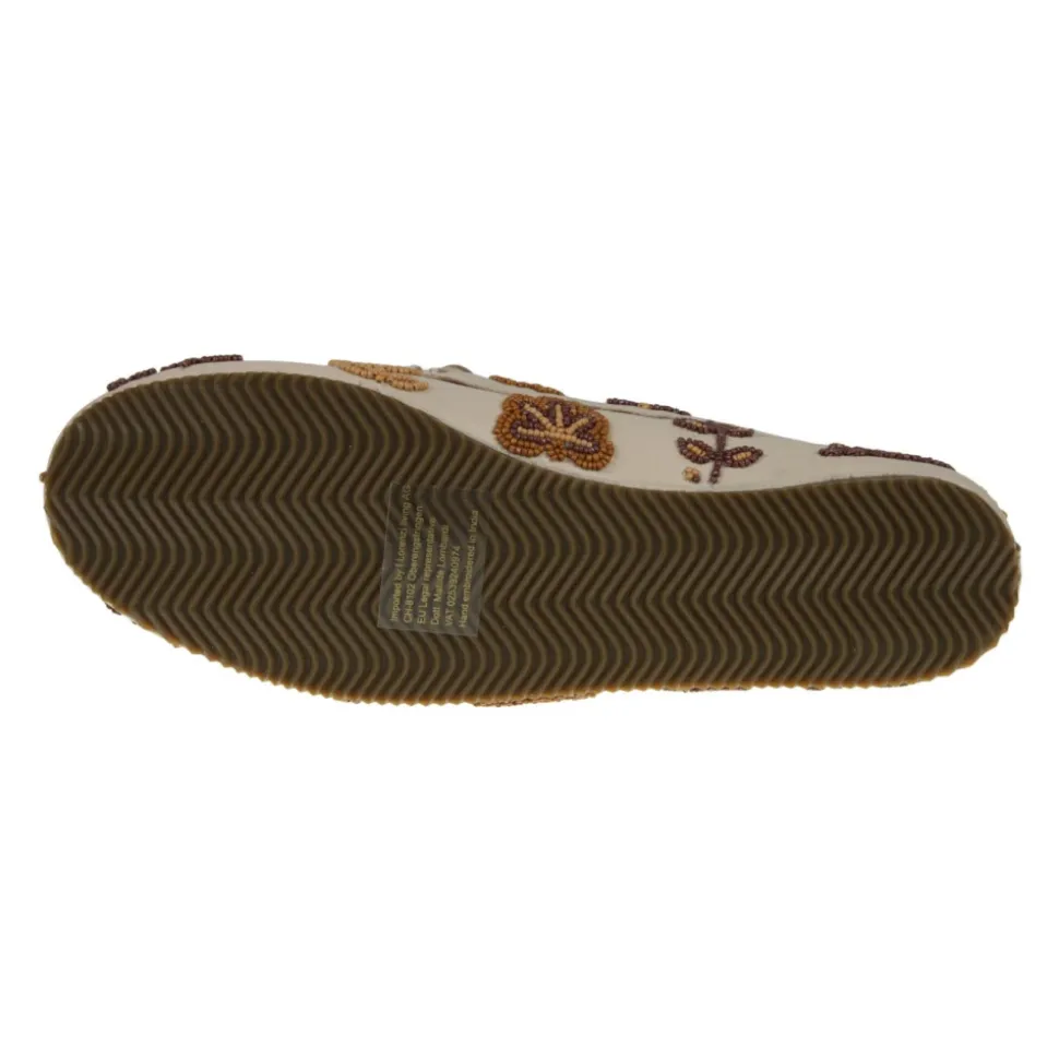 Arianna Flower Bead Embroidery Loafers