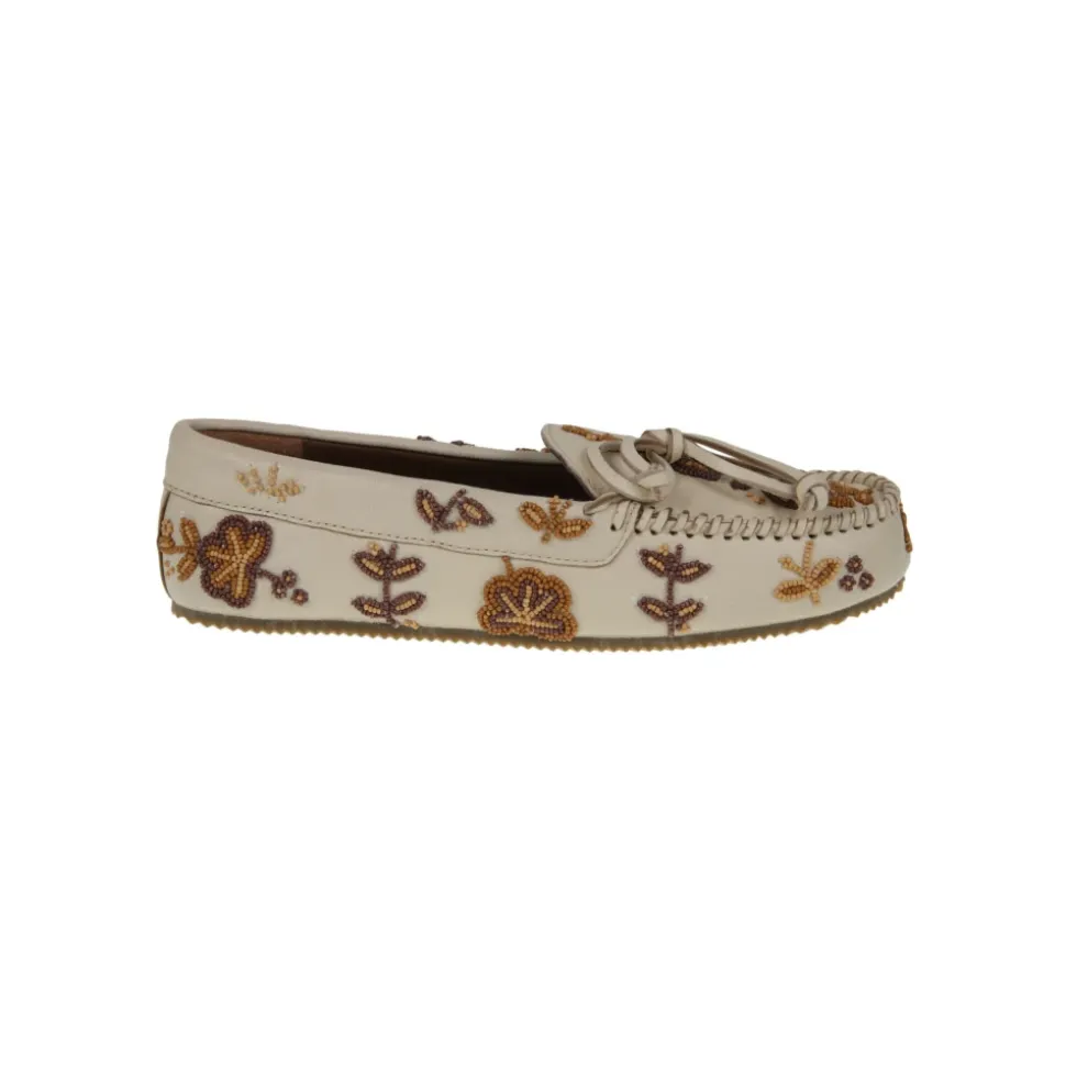Arianna Flower Bead Embroidery Loafers