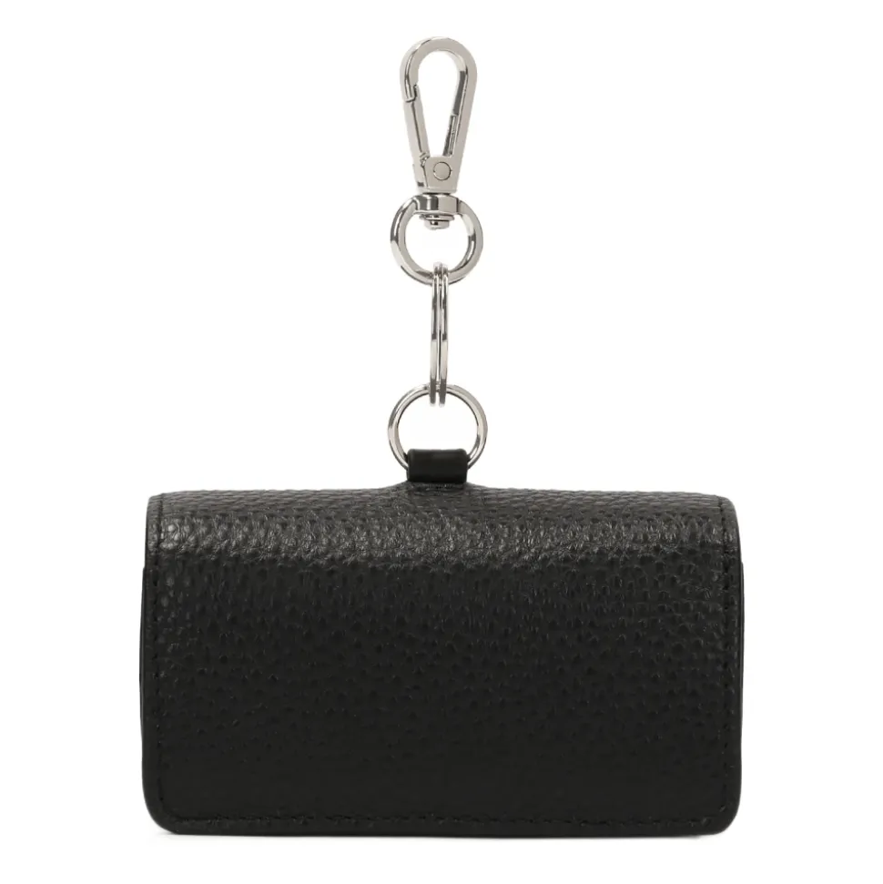 Astuccio per chiavi nero in pelle