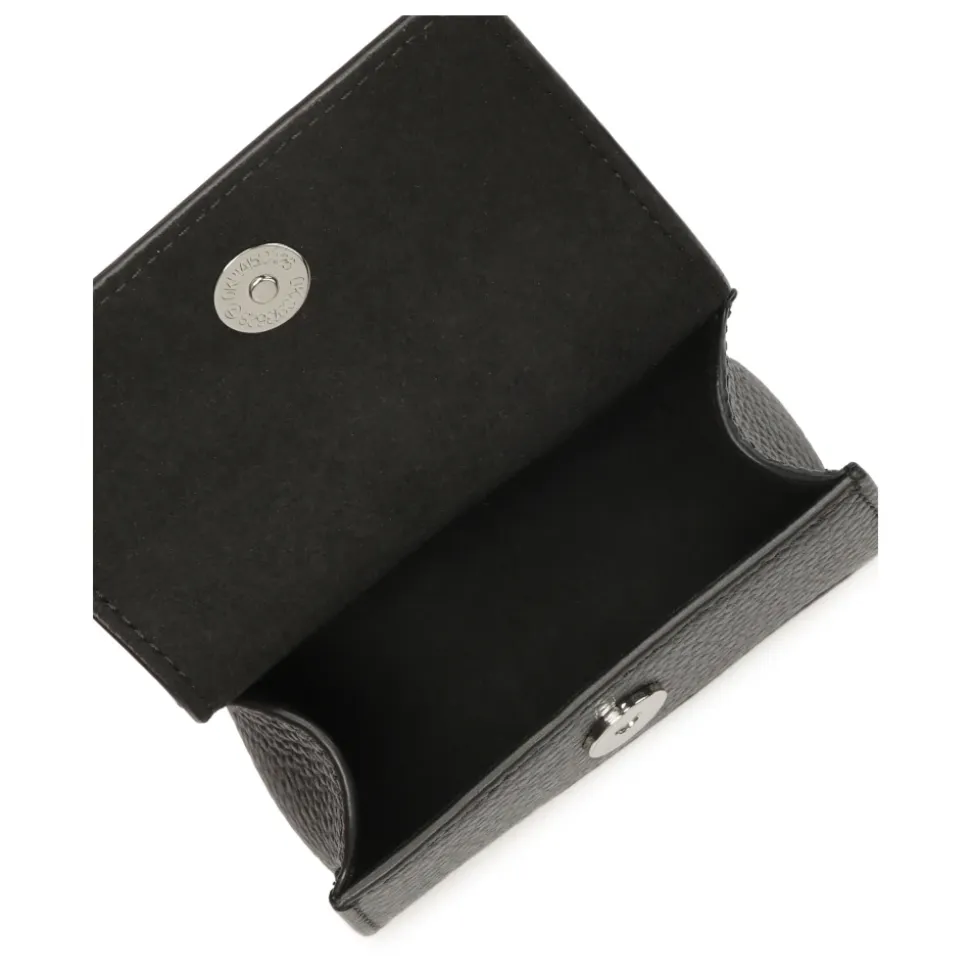 Astuccio per chiavi nero in pelle
