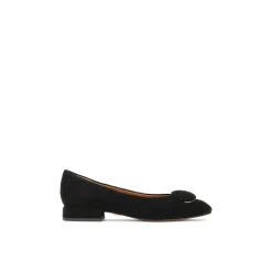 Ballerine in camoscio con tacchi piatti