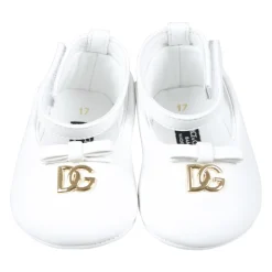 Ballerine in pelle bianca con fiocco