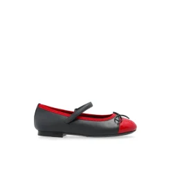 Ballerine in pelle con logo