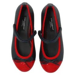 Ballerine in pelle con logo