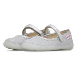 Ballerine in pelle e tessuto laminato PAVIA