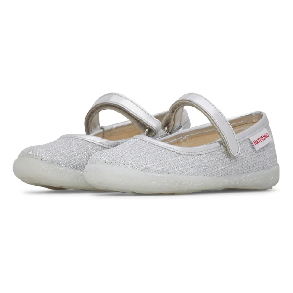 Ballerine in pelle e tessuto laminato PAVIA