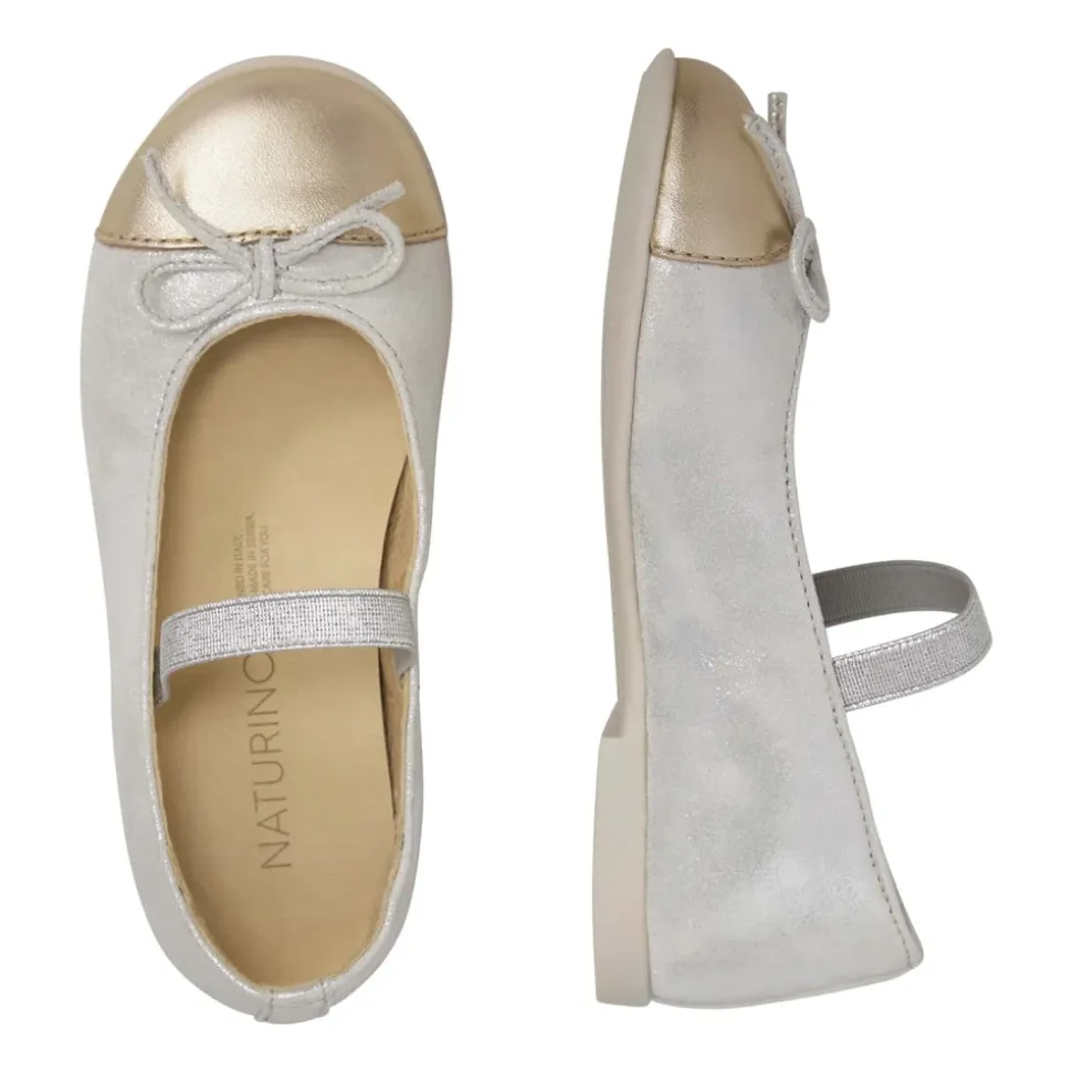 Ballerine in pelle laminata CROISE' TIP