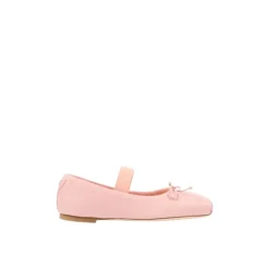 Ballerine in pelle nappa con dettaglio in gros-grain