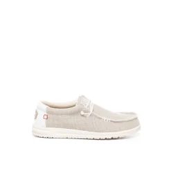 Ballerine Piatte in Tela Beige