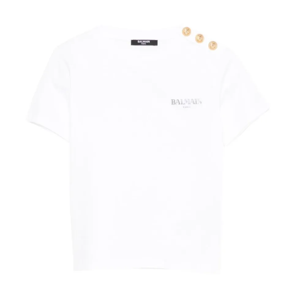 Balmain T-shirts e Polo Bianco
