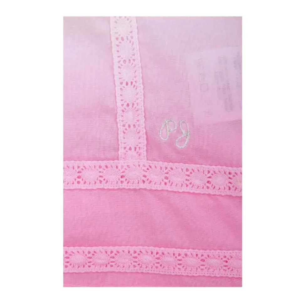 Bambini Camicia Cina, Manica Corta, Bianco/Rosa