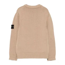 Bambini Maglione Beige Collo a Barca
