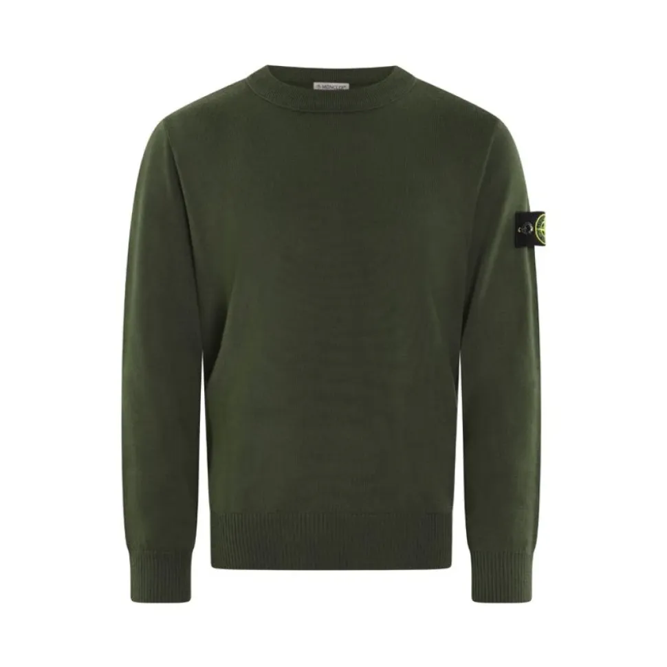 Bambini Maglione con Logo Verde