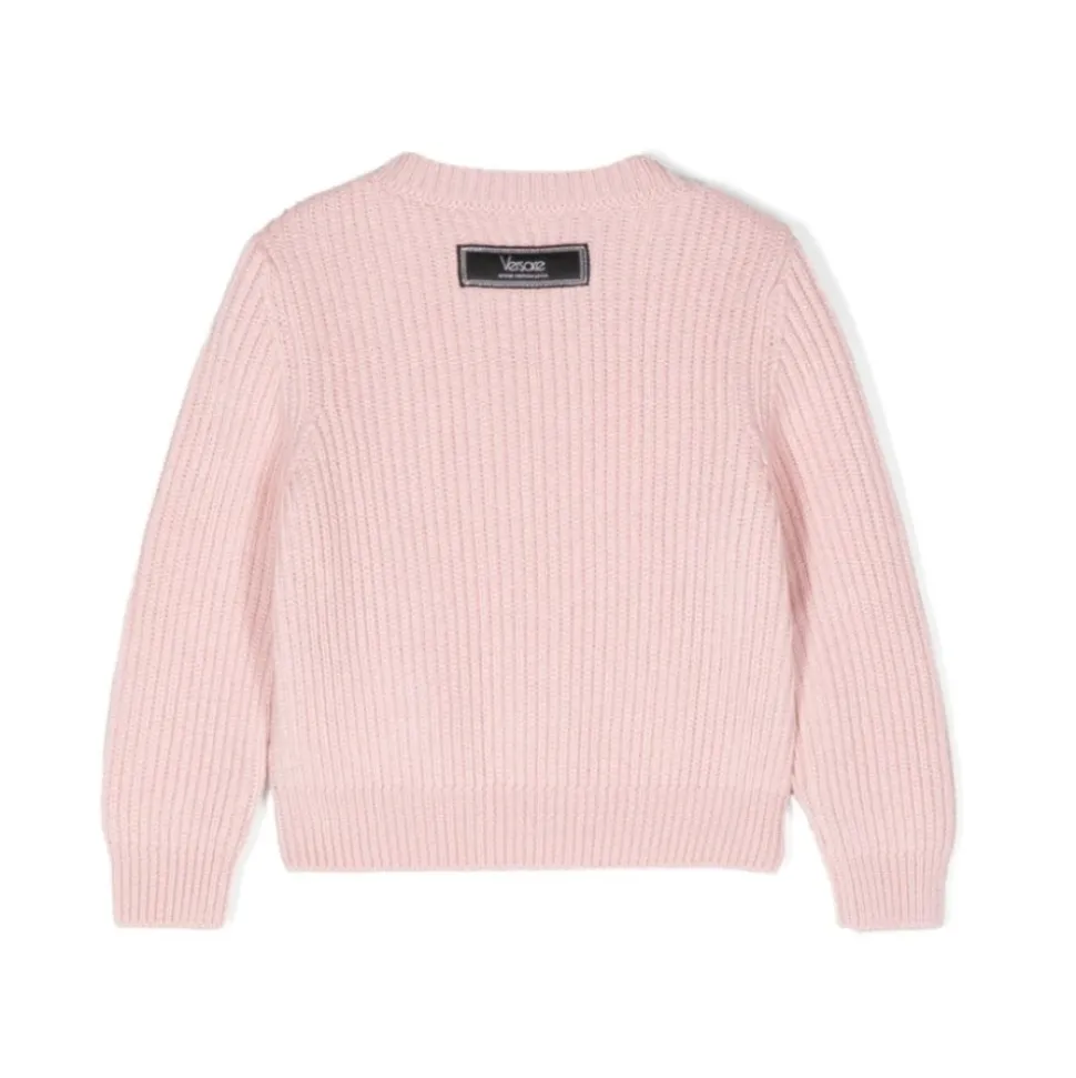 Bambini Maglione Maglia 80s Rosa Polveroso