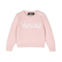 Bambini Maglione Maglia 80s Rosa Polveroso