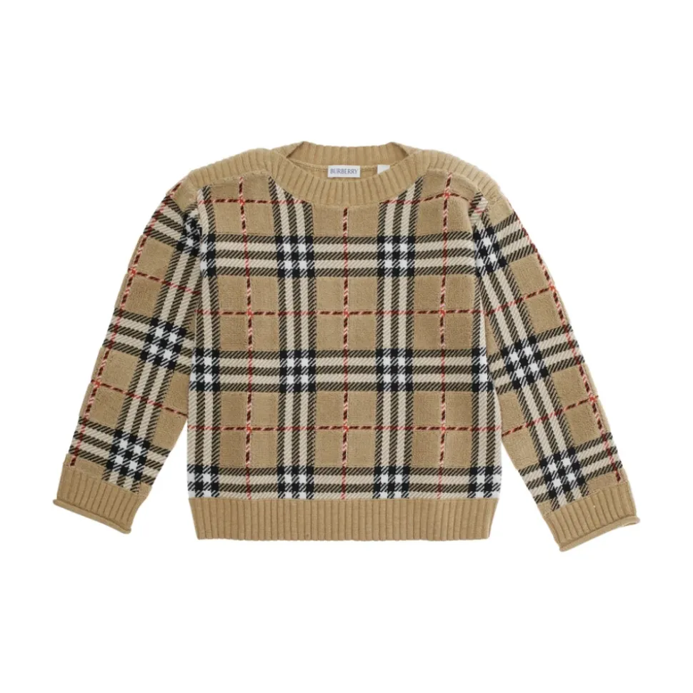 Bambini Maglioni Beige Patrick Check