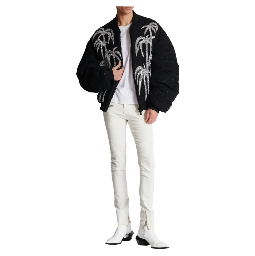 Biker jeans in denim bianco