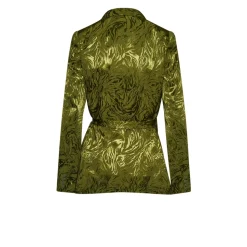 Blazer jacquard con cintura