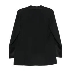 Blazer Nero Rever Raso