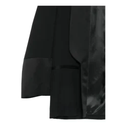 Blazer Nero Rever Raso