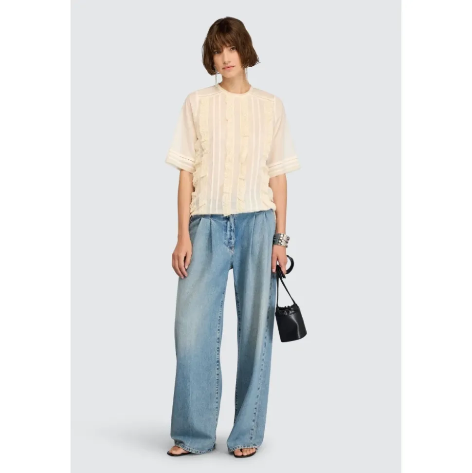 Blusa Amanda di Semicouture in mussola di cotone