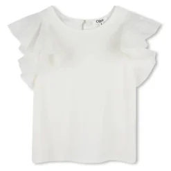 Blusa con Maniche a Volant