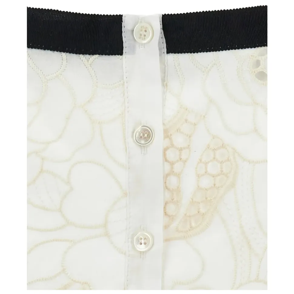 Blusa con Scollo Quadrato e Pizzo
