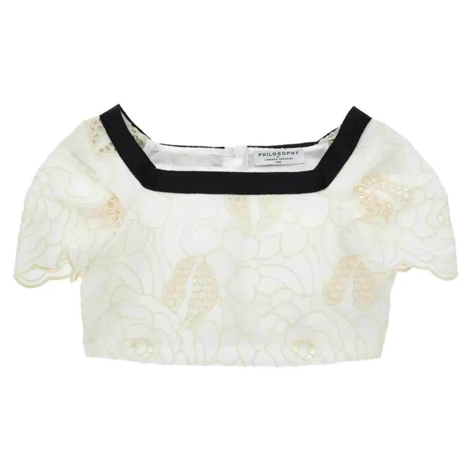 Blusa con Scollo Quadrato e Pizzo