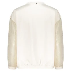 Blusa elegante beige chiaro con maniche lunghe