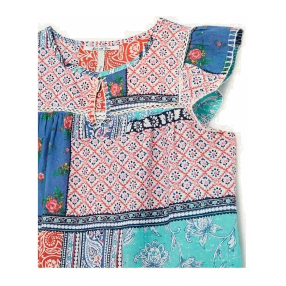 Blusa Etnica Susan con Dettagli in Pizzo